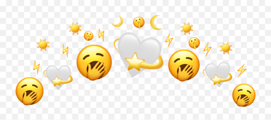 Emojis Emoji Crownsticker Sticker - Dot,Yawning Emoji