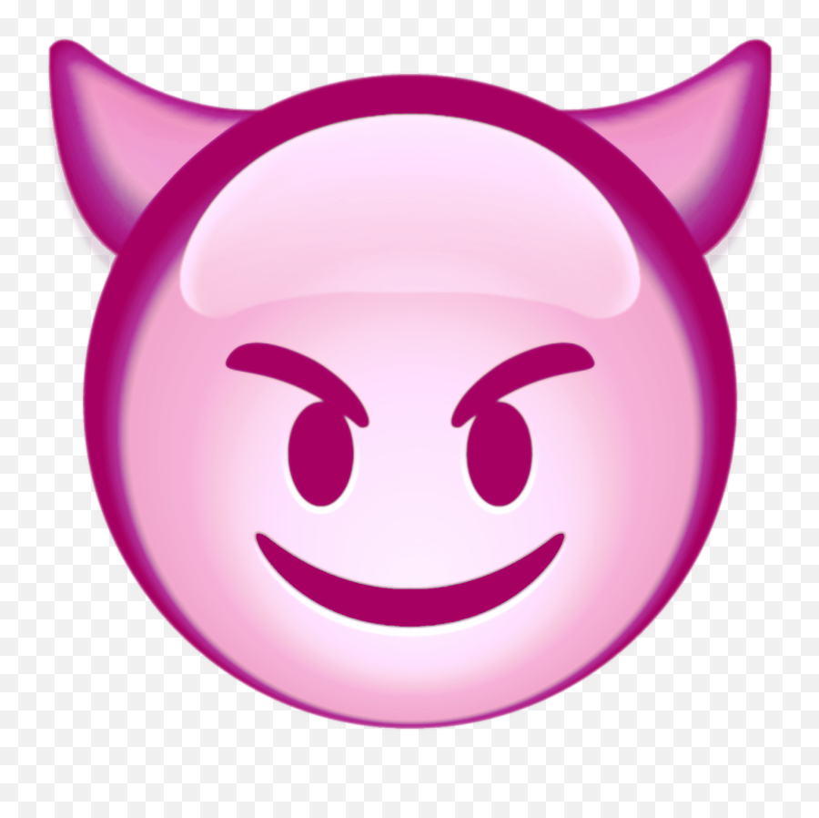 Emoji Emojiedit Pink Sticker By Goth Girl - Devil Emoji Transparent Background,Evil Emojis