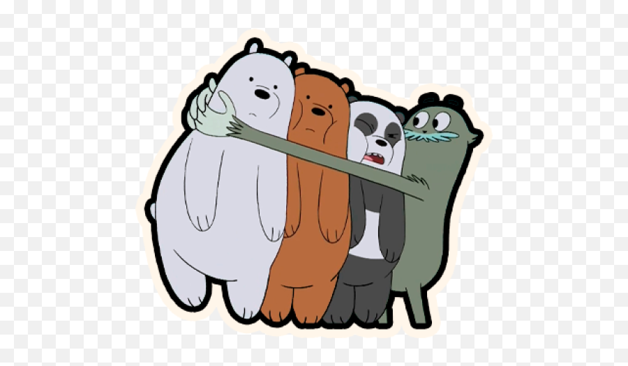 Sticker Maker - Bare Bears And Charlie Emoji,Ice Bear Showing Emotion