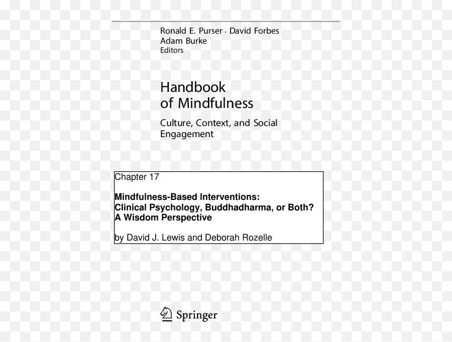 Pdf Mindfulness - Based Interventions Clinical Psychology Document Emoji,Model For Describing Emotions Dbt-simplified