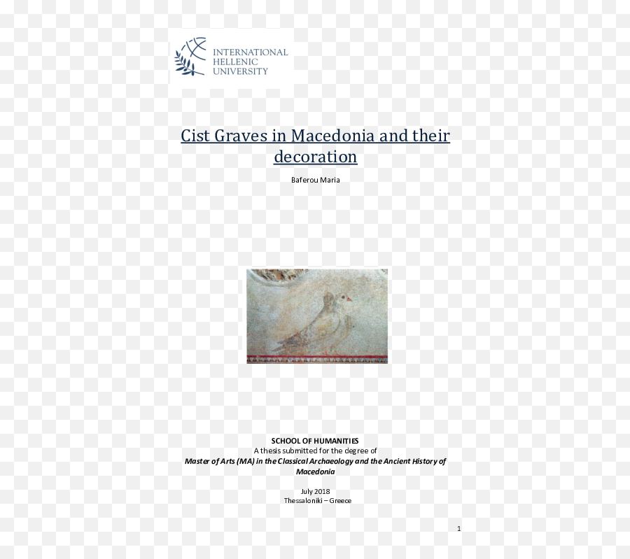 Pdf Cist Graves In Macedonia And Their Decoration Master - Language Emoji,From Architecture To Graves: The Development Of Emotion In Ancient Greek Sculptures