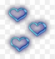 Neon Heart Png Transparent - Neon Blue Hearts Png Emoji,Cora?ao Png Emoji