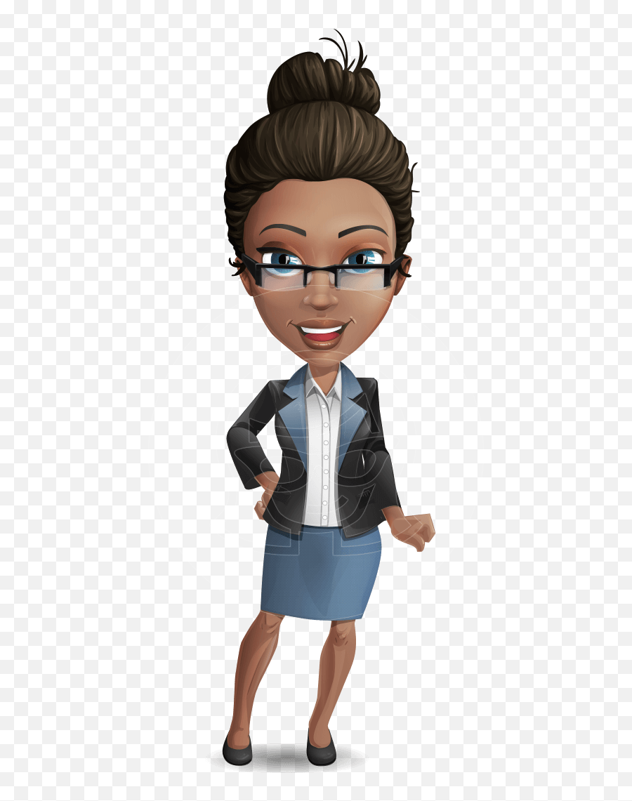 Young Female African - American Teacher Cartoon Character Graphicmama African American Woman Teachers Cartoon Emoji,Female Emoji Faces With Hair In A Bun