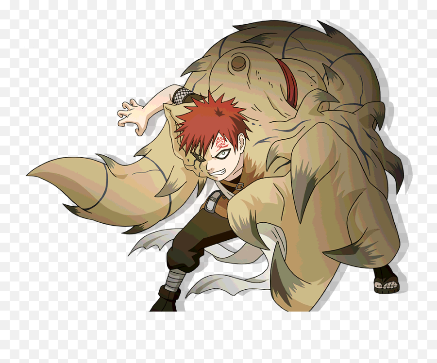 Were All The Tailed Beasts In Naruto - Gaara Shukaku Emoji,Six Tails Saiken Emotion