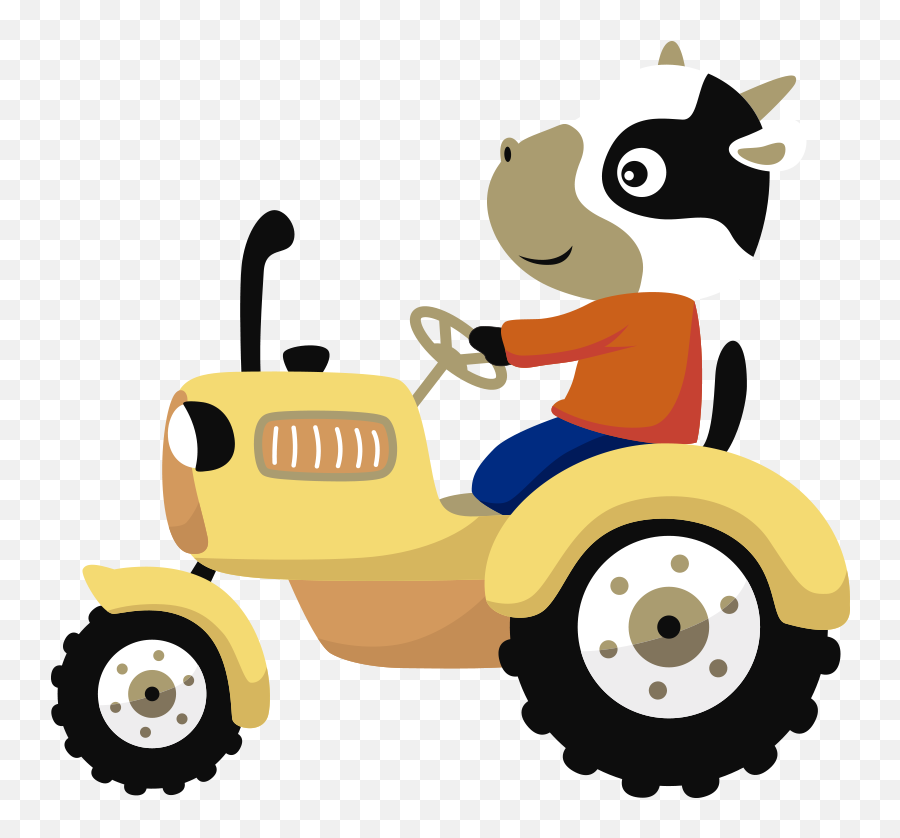 Tractor Illustration Wall Art - Animated Cartoon Emoji,Emoji Wall Stickers