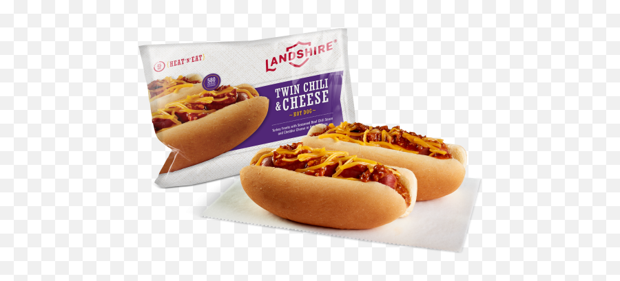 Landshire Classic Twin Chili Dog With - Chili Dog Emoji,What Does The Emoji Hot Dog,pizza,taco,controller= To