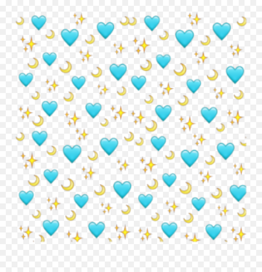 Emoji Sticker Heart Background Sticker - Girly,Blue Moon Emoji