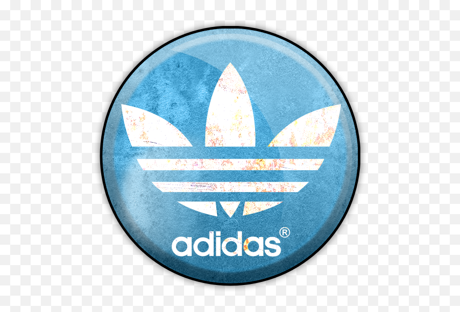 Adidas Icon - Barkerbadges Icons Softiconscom Adidas Logo With Black Background Emoji,Emoticon Neutro