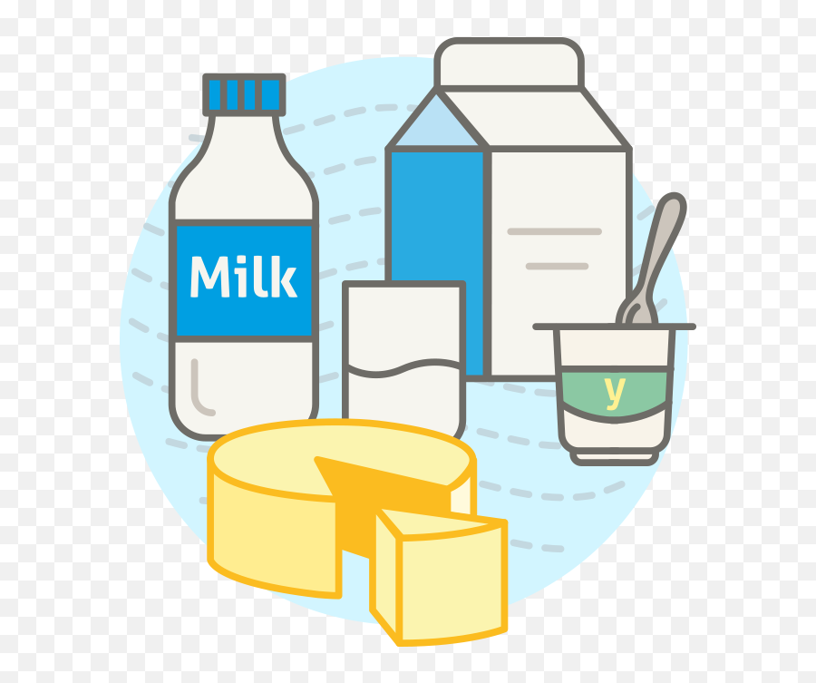Milk Yogurt And By - Products Food Clipart Full Size Cartoon Milk And Dairy Products Emoji,Kardashian Peach Emoji