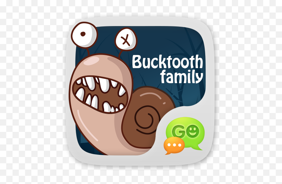 Go Sms Pro Bucktooth Sticker - Happy Emoji,Buck Tooth Emoji