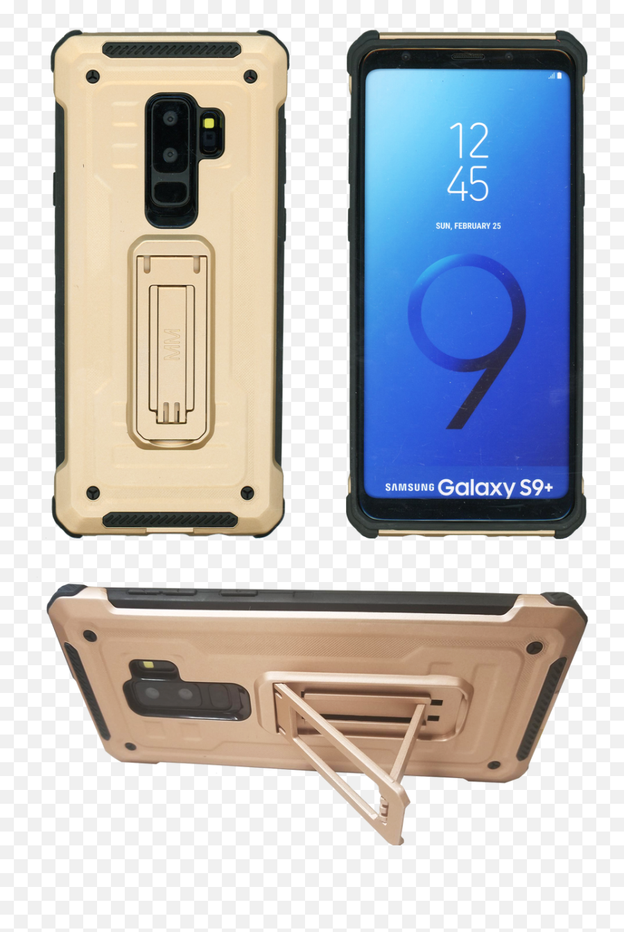 Samsung Galaxy S9 Plus Mm Opal Kickstand Case Goldfull Curved Tempered Glass Included - Mobile Phone Case Emoji,Compatible Emojis For Galaxy9 Note