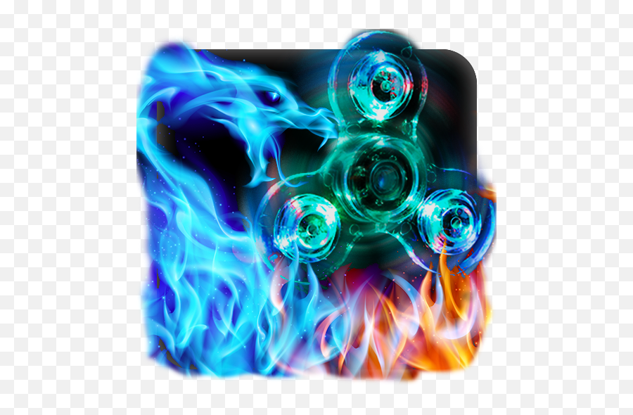 Flame Dragon Fidget Spinner Keyboard - Dot Emoji,Emoticon Flama