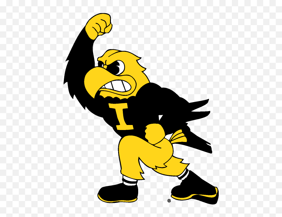 Download Iowa Hawkeyes Mascot Clipart Iowa Hawkeyes - Iowa Emoji,Kickball Emoticon