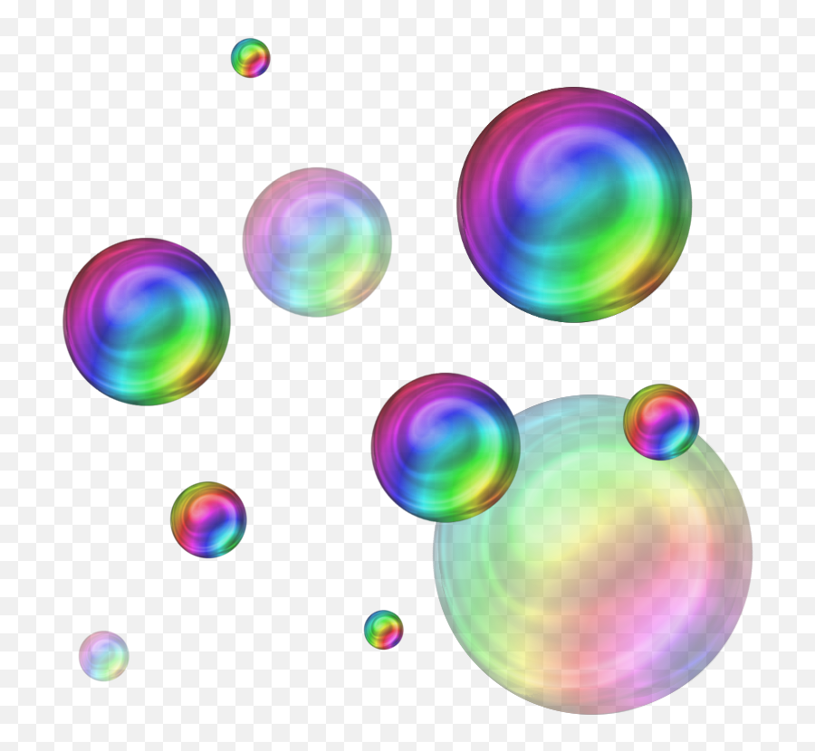 Rainbow Transparent Bubbles - Rainbow Bubbles Clipart Emoji,Soap Bubble Emoji