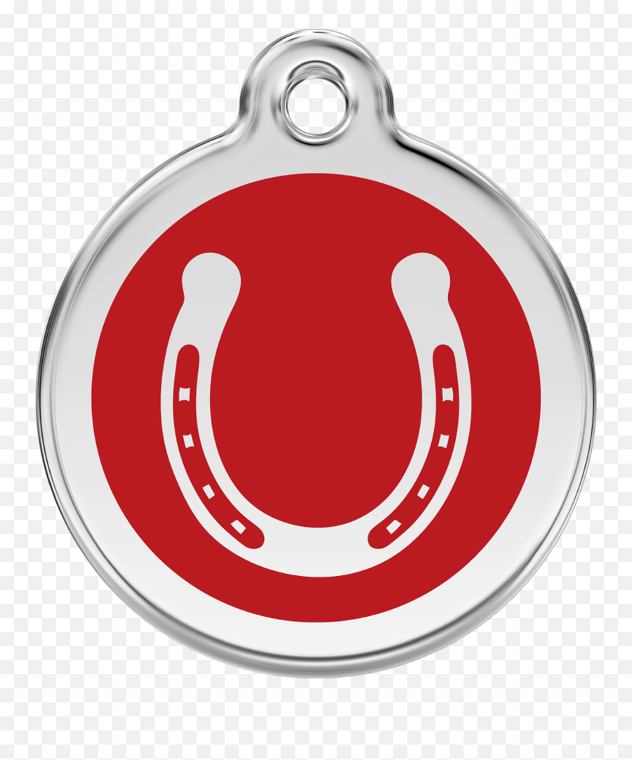 Red Dingo Enamel Tag Horseshoe Red 01 - Hsre 1hsrs Dog Id Tag Emoji,Horseshoe Emoticon