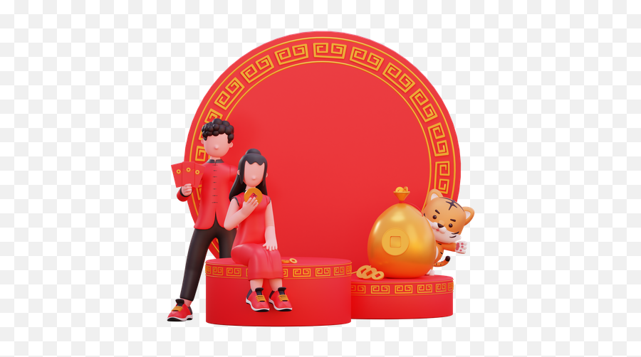 Chinese New Year 3d Illustrations Designs Images Vectors Emoji,Red Card Emoji Yugio