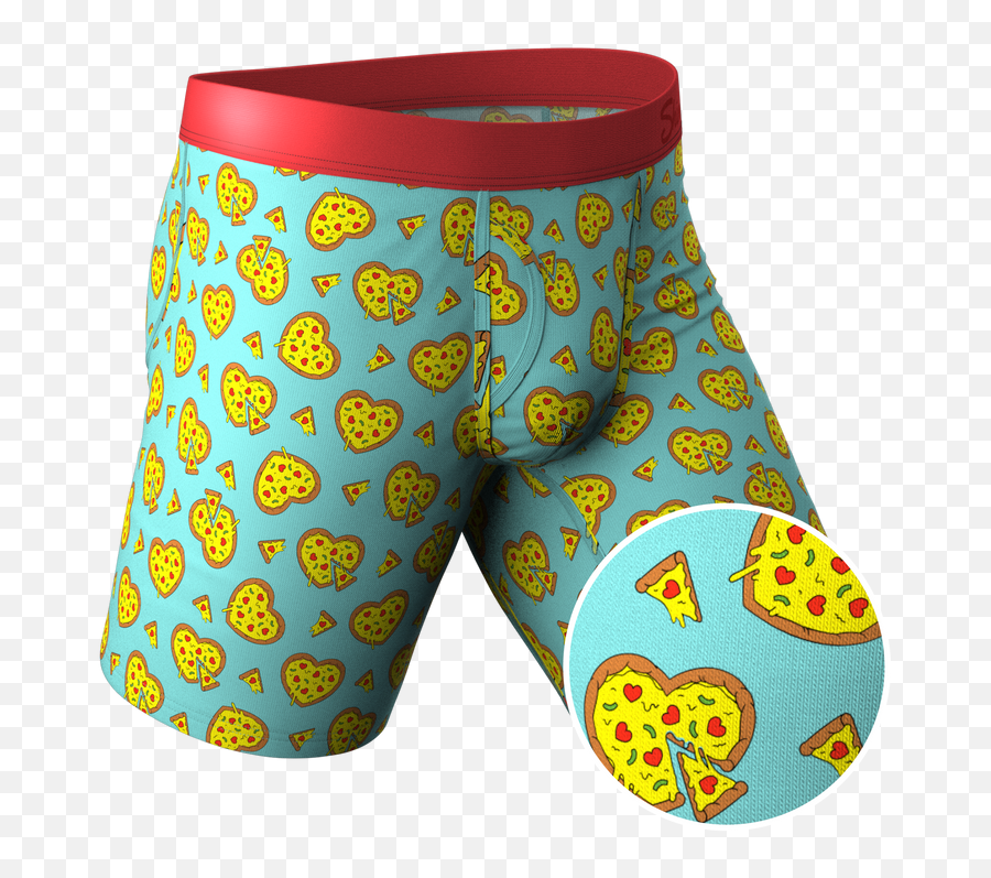 The Deep Dish Pizza Hearts Long Leg Ball Hammock Pouch Underwear With Fly Emoji,You Are The Best! Revolving Hearts Emoji