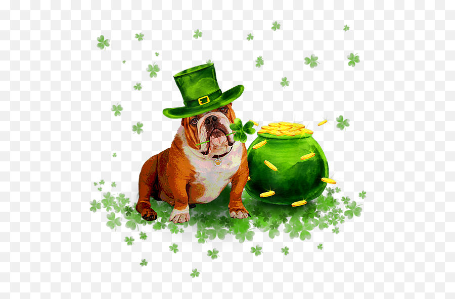 Bulldog Dog Matching St Patrick Day Shirt Irish Lucky T Emoji,St Patrick Banner Emoji
