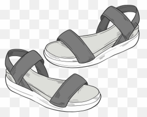 Sandals Clipart - Sandal Clipart Black And White Emoji,Flip.flop Emoji
