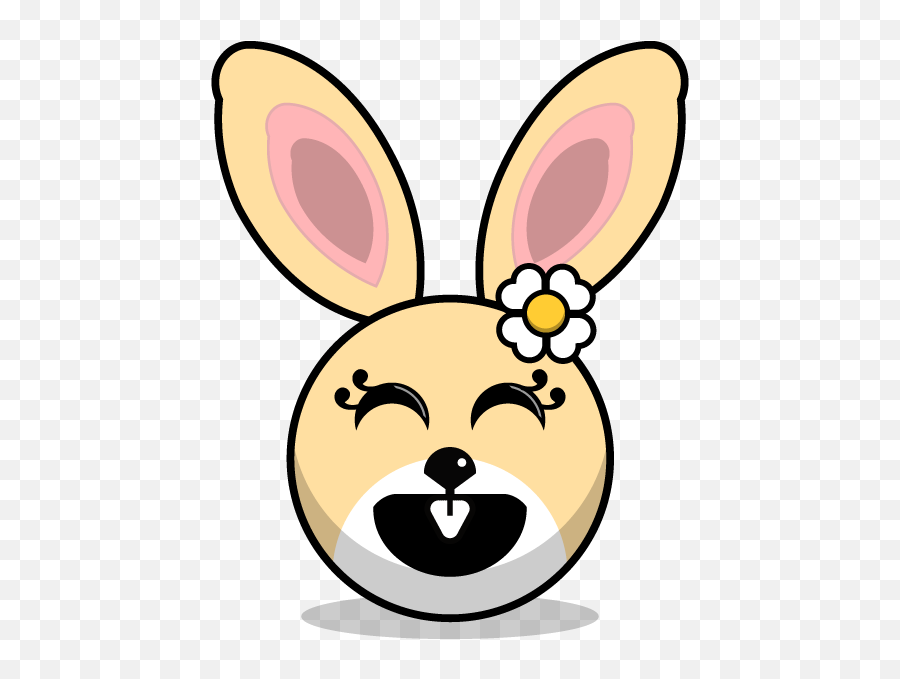 Hunny Bunnys Stickers - Rabbit Emoji Meme By Akura Shande Happy,Rabbit Emoji Text