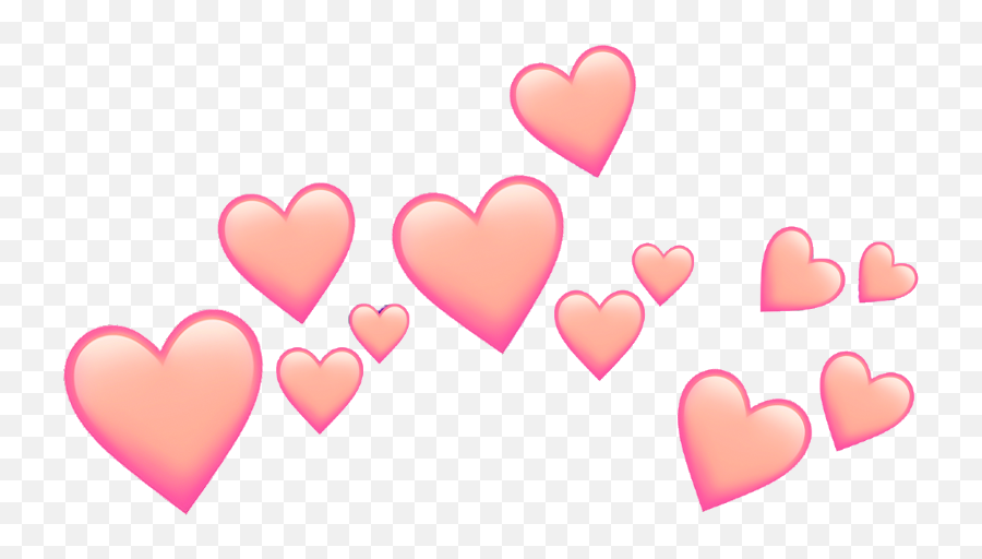 Download Aesthetic Heart Crown Png - Transparent Background Purple Hearts Png Emoji,Crown Emoji Sticker