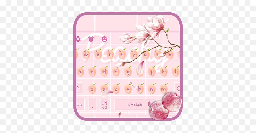 Pink Peach Keyboard - Petalos De Flores Cayendo Emoji,Huawei Swype Emoji