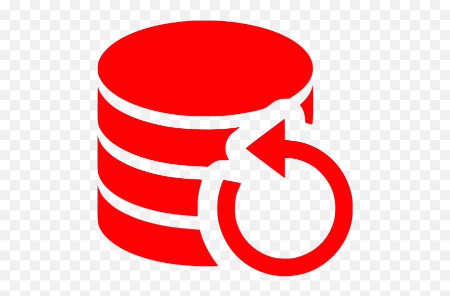 Red Data Backup Icon - Backup Icon Transparent Emoji,Emoticon Backup