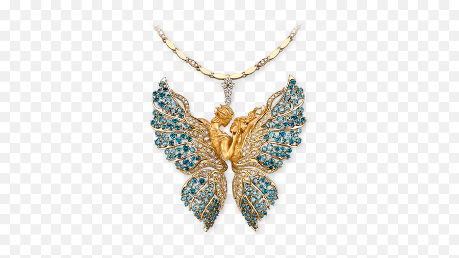 Gold Jewellery Design - Butterfly Lovers Necklace Emoji,100 Emoji Gold Chain