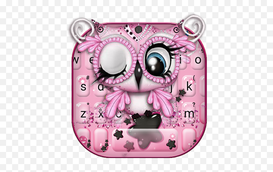 Pretty Pinky Owl Keyboard Theme U2013 Apps Bei Google Play - Dibujos De Buhos Caricatura Tiernos Emoji,Owl Emojis For Android