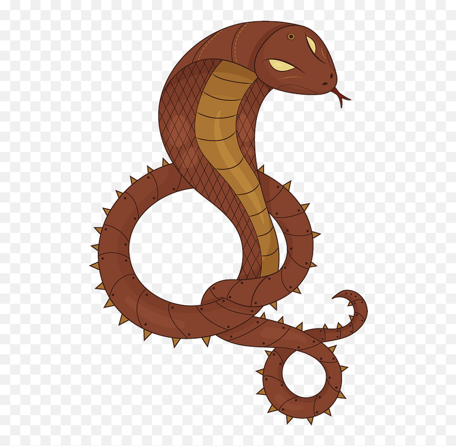 Steampunk Snake Clipart - Animal Figure Emoji,Emoji Snake Streched Out