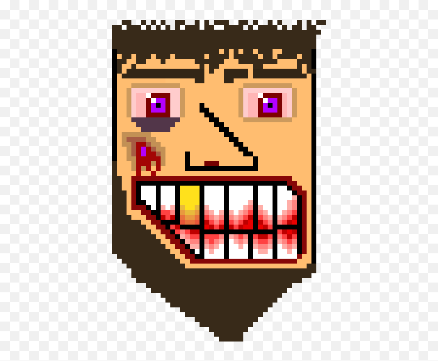 Face Dead Pixel Art Maker - Wide Grin Emoji,Dead Emoticon
