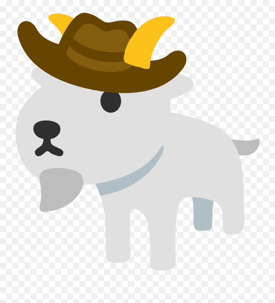 Ios Goat Emoji Clipart - Discord Goat Emoji Transparent,Cowboy Emoji