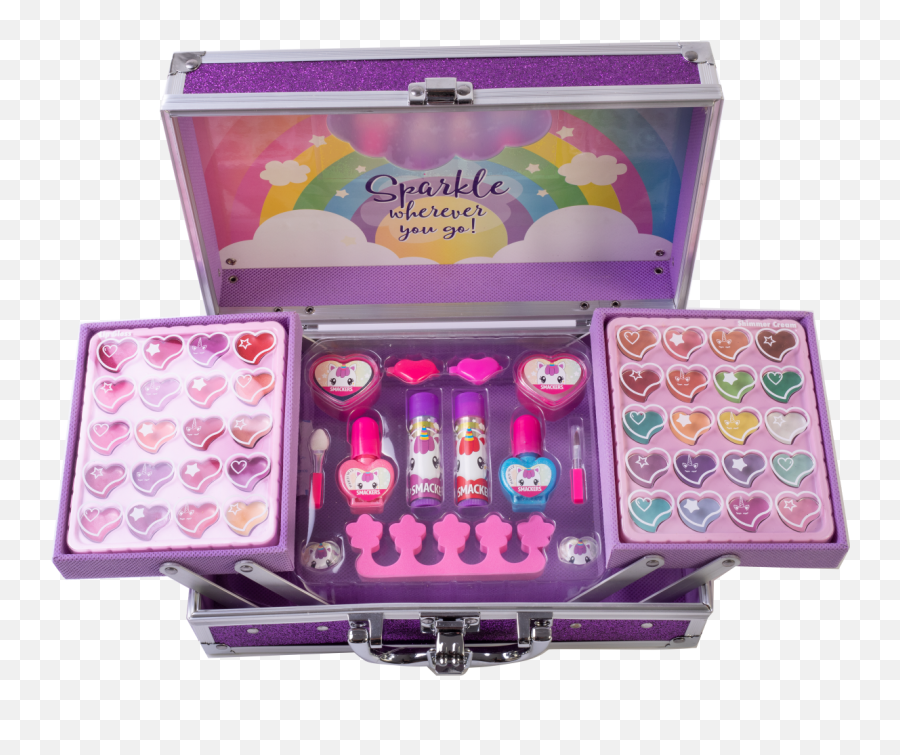 Lip Smacker Sparkle U0026 Shine Unicorn Train Case - Tool Storage Organization Emoji,Unicorn Emoji Invites