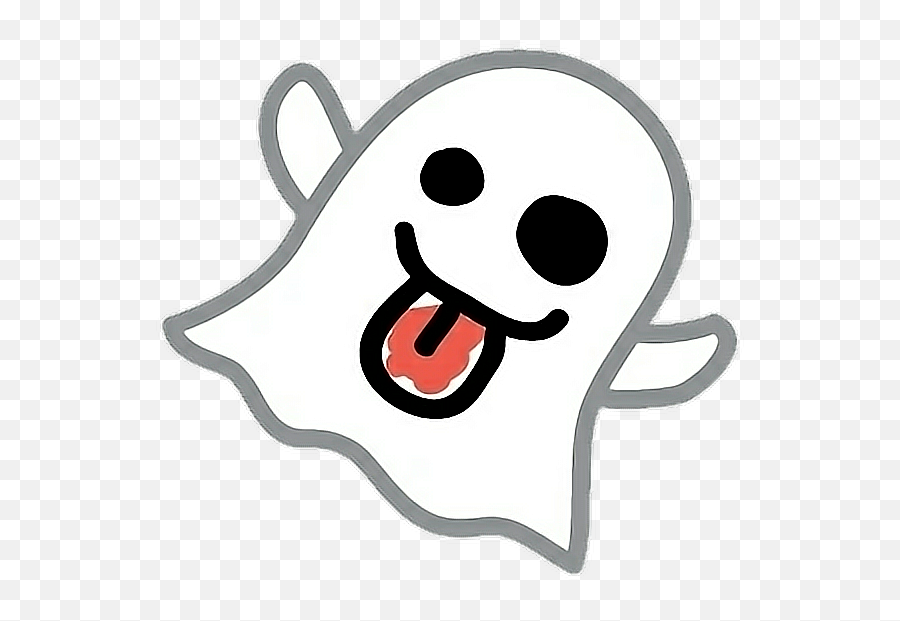 Ghost Cute Emoji Funny Sticker By Lemon Tea - Happy,Where Is The Ghost Emoji