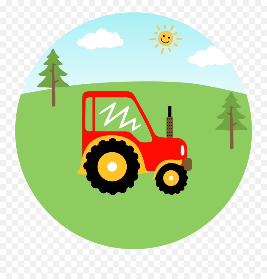 Farm Red Tractor Kids Vinyl Rug - Vertical Emoji,Dance Emoji Green Tractor