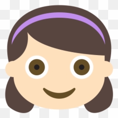 Menina Pele Clara Emoji Imagem Grande De Alta - Cara De Niña Emoji,Emoticon Lingua Dinheiro