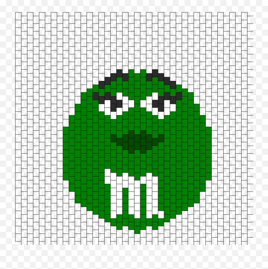 Green Mm Bead Pattern Peyote Bead Patterns Characters - Kandi Mask Plur Pattern Emoji,Eyeroll Old Emoticon