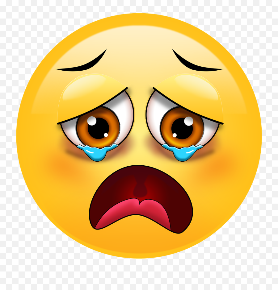 Sad Emoji Emoticon Crying - Rone Wala Emoji Dp,Crying Emoji