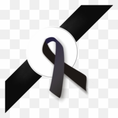 Black Ribbon Mourning Clip Art - Mourning Black Ribbon Transparent Background Emoji,Black Ribbon Emoji Whatsapp