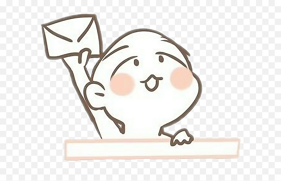 Cute Kawaii Emoji Chibi Sticker - Fictional Character,Letter Emoji