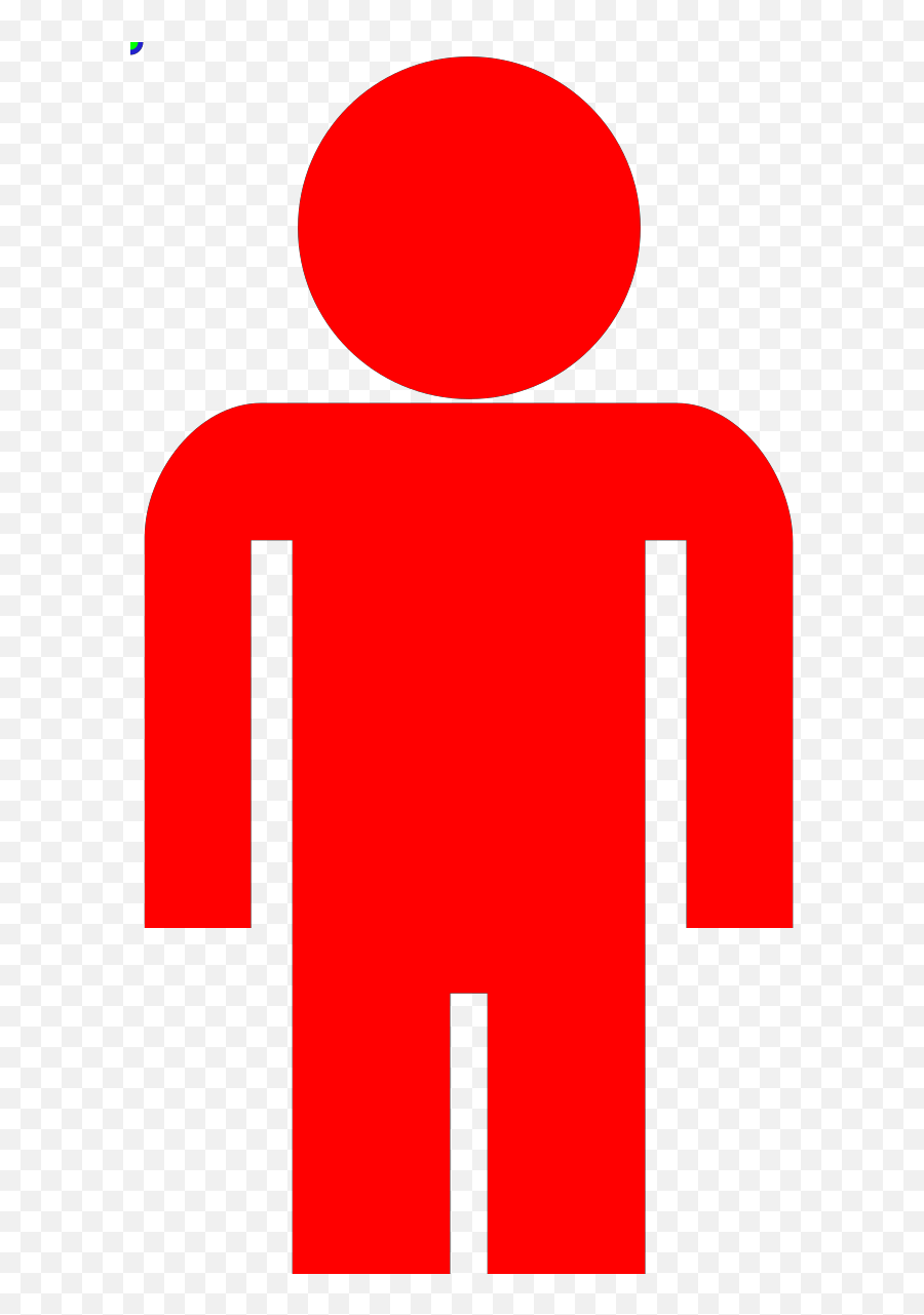 Human Icon Red Svg Vector Human Icon - Clipart Man Symbol Blue Emoji,Emotion Icon Red