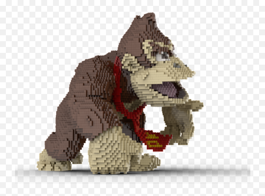 Lego Donkey Kong Statue Building - Lego 2d Donkey Kong Emoji,Donkey Kong Emojis