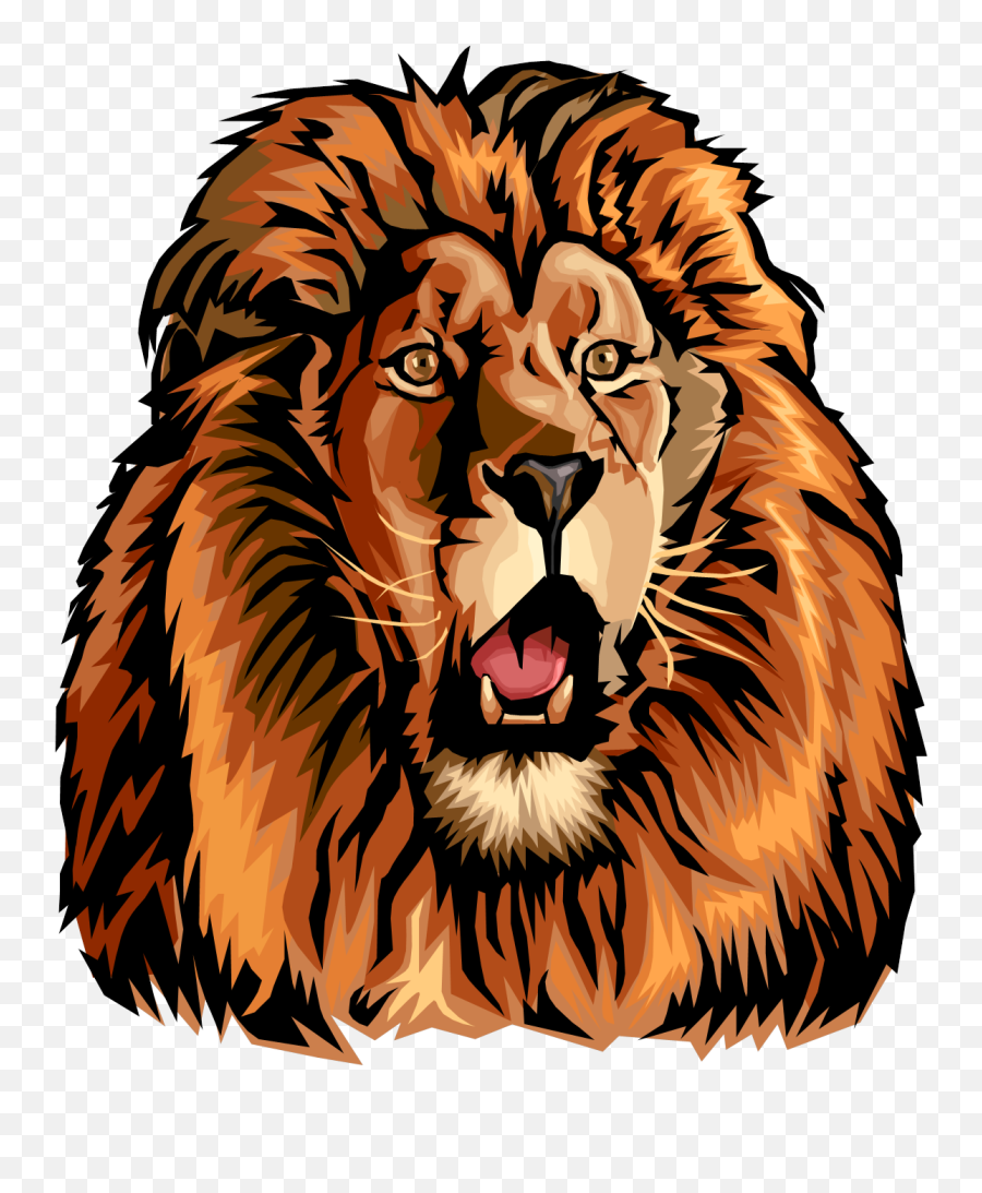 Drawn Lion Head With Fluffy Mane Free Image Download - Lion On Top Of The Food Chain Emoji,Lions Mastering Emotions