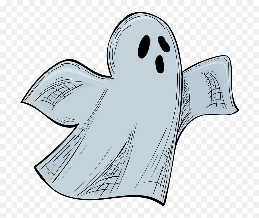 Ghost Clipart - Scary Ghost Cartoon Halloween Emoji,Draw Emoji Ghost