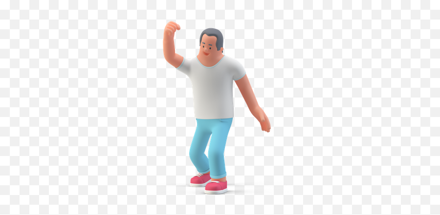 Premium Man Dancing With Joy 3d Illustration Download In Png Emoji,Dancing Man Emoji