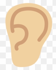 Ear Emoji With Medium - Language,Lips Speech Bubble Ear Emoji