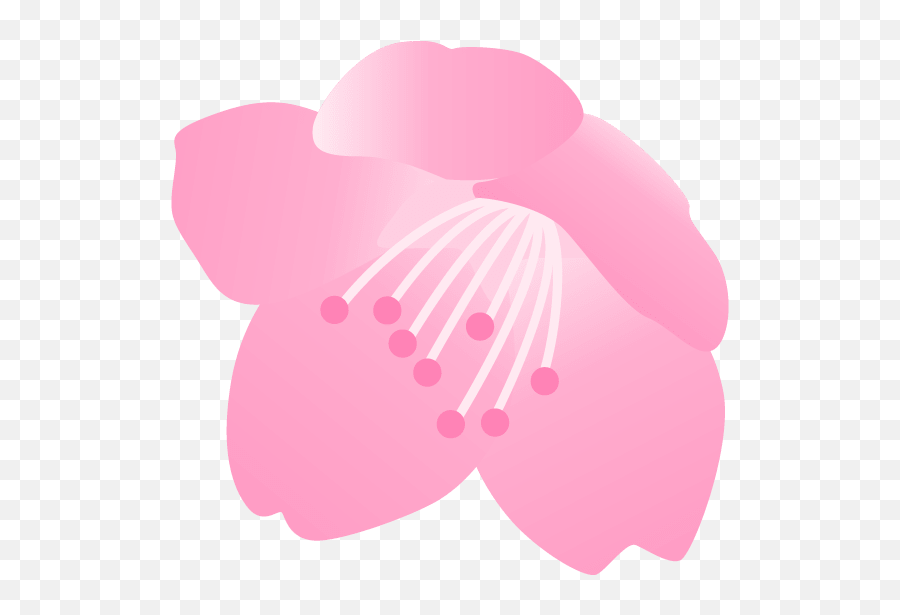 Sakura Flower Illustration Material - Lots Of Free Emoji,Outline Flower Emoji