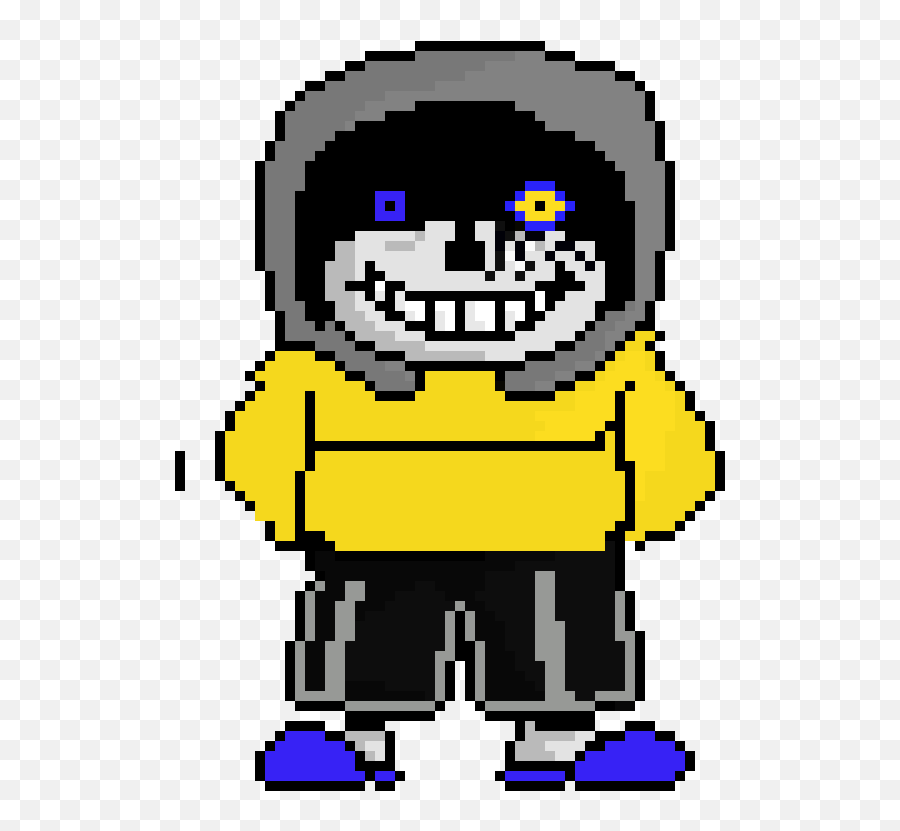 Hyper Drive Dust Sans Pixel Art Maker - Sans Pixel Art With Blue Eye Emoji,Drive Emoticon