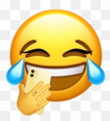 Emoji Iphone11 Blue Yellow Sticker - Iphone Emoji Ketawa Png,Blue And Yellow Emoji