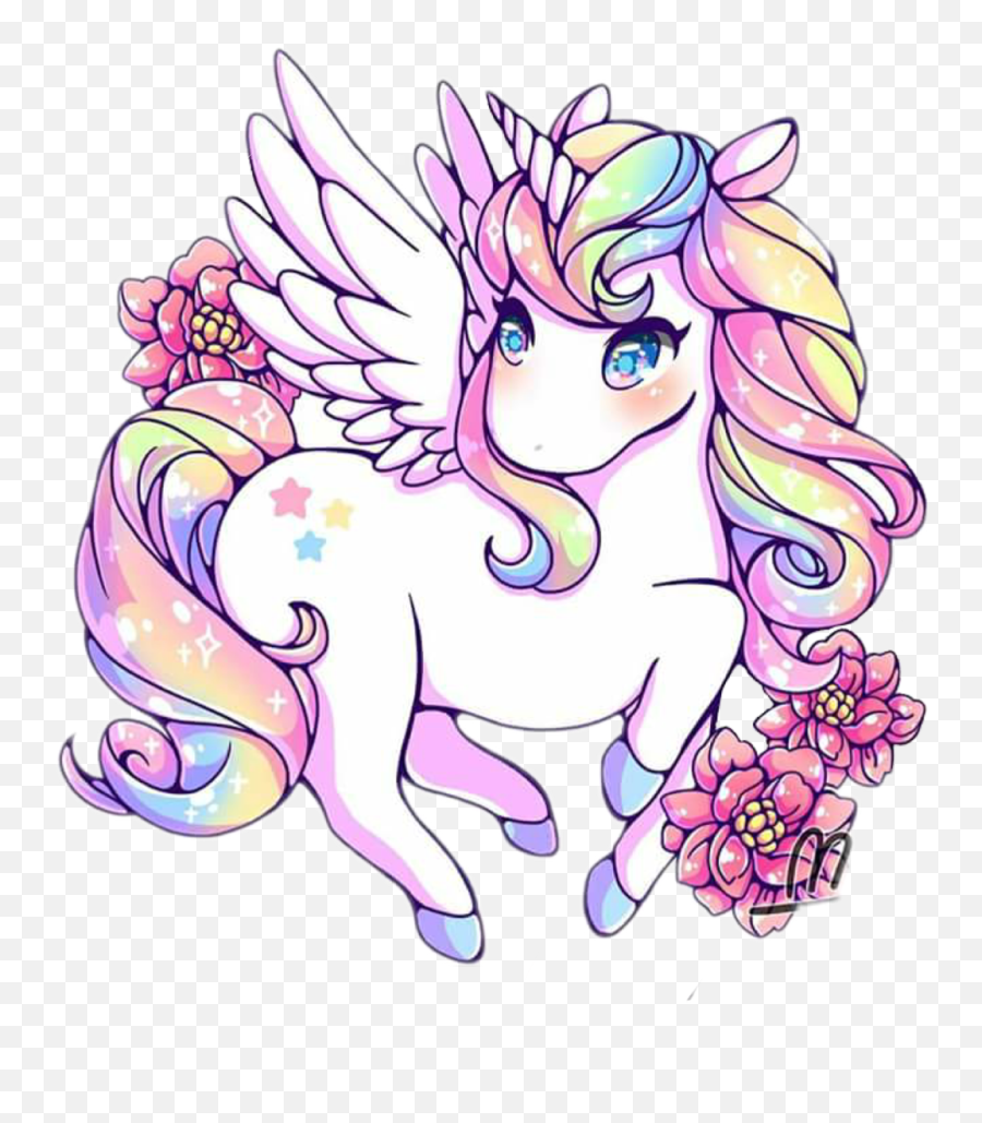 Pastel Rainbow Png - Transparent Horse And Pony Clipart Cute Rainbow Unicorn Emoji,Kawaii Potato Emoji